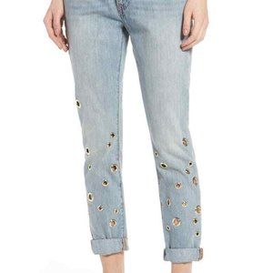 True Religion Cameron Grommet Slim Boyfriend Jeans